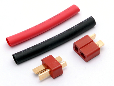 T-plug set (Red, w/ Heat shrink tube) - Click Image to Close
