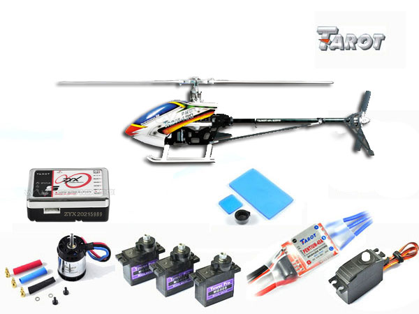 Tarot 450PRO V2 Flybarless 3 Axis Gyro Super Combo / Silver - Click Image to Close