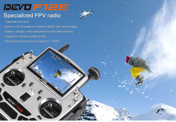 Walkera Devo F12E Dual Transmission FPV Radio W/ Aiu Carry Case - Click Image to Close