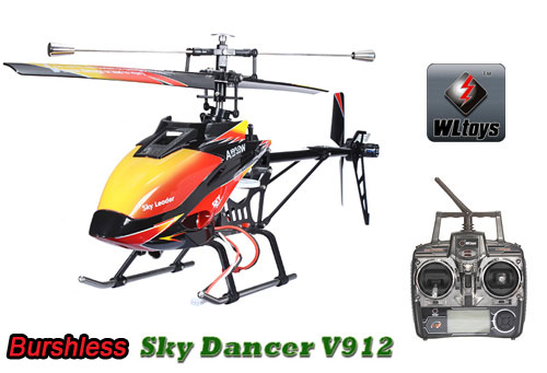 WLtoys V912 2.4G 4CH Brushless RC Helicopter RTF - Click Image to Close