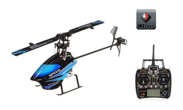 WL Toys V933 2.4GHz 6 Ch 3D Helicopter RTF - Blue - Click Image to Close