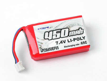 Li-po Battery 7.4v, 450 mAh 65C (Blade 130X)