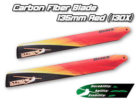 Carbon Fiber Blade 135mm -Yellow (130X)