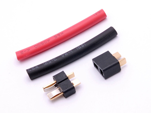 T-plug set (Black, w/ Heat shrink tube)