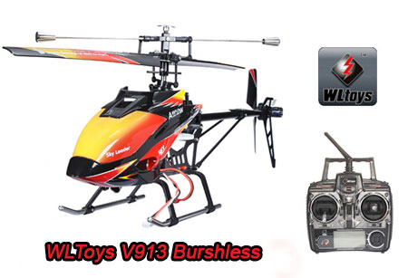 WLtoys V913 2.4G 4CH Brushless RC Helicopter RTF