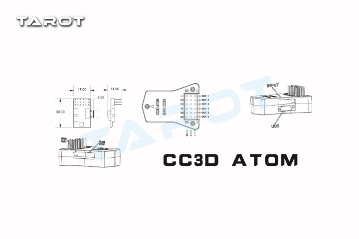 Tarot Mini CC3D openpilot shuttle flight control QAV250 CC3D - Click Image to Close